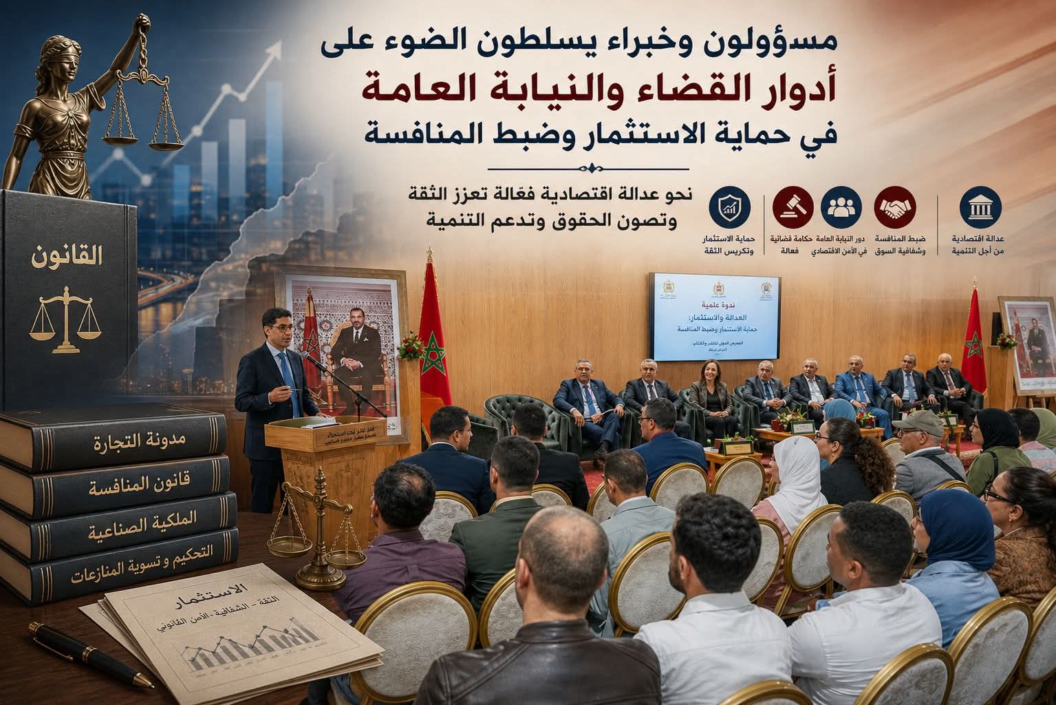 ‏*مسؤولون وخبراء يسلطون الضوء على أدوار القضاء والنيابة العامة في ‏حماية الاستثمار وضبط المنافسة بالمعرض الدولي للنشر والكتاب*‏