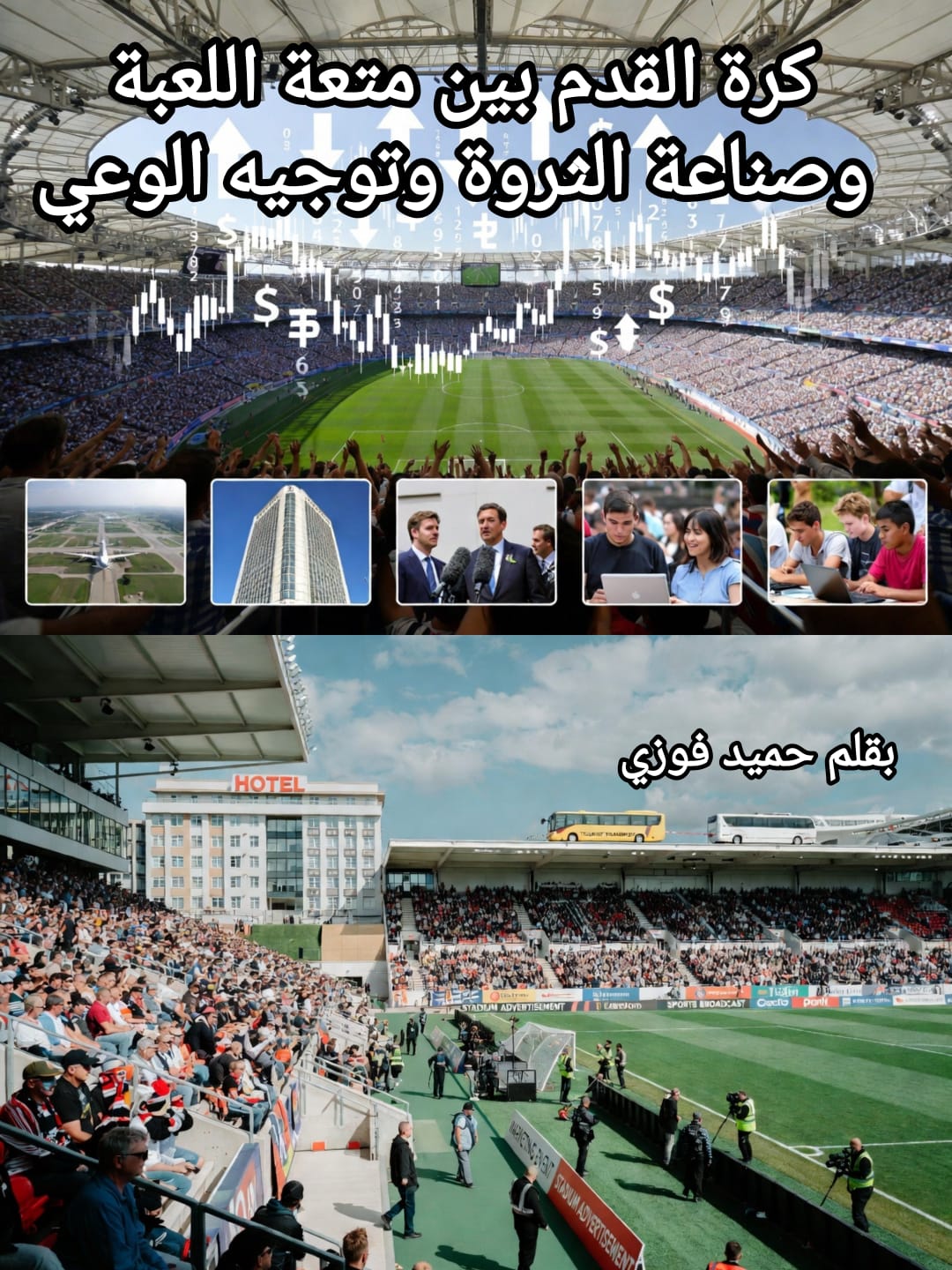 🚨👈🏼⚽🖥️💵📖📈كرة القدم بين متعة اللعبة وصناعة الثروة وتوجيه الوعي