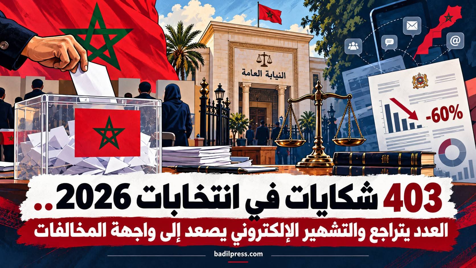 403 شكايات في انتخابات 2026.. العدد يتراجع والتشهير الإلكتروني يصعد إلى واجهة المخالفات