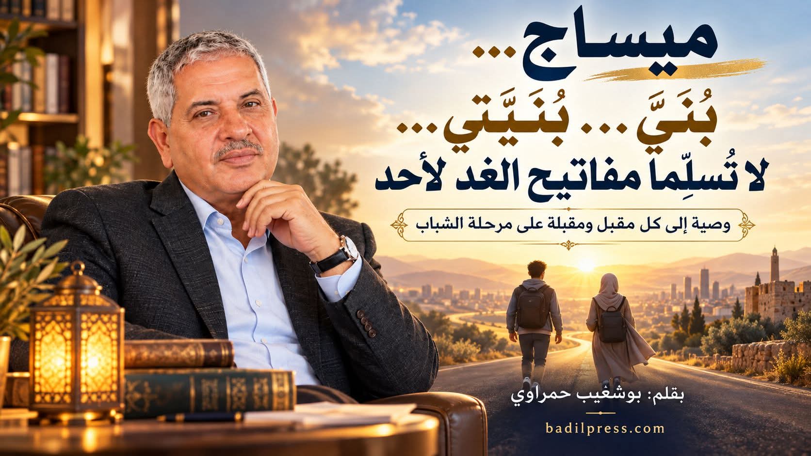 ميساج… بُنَيَّ… بُنَيَّتي…لا تُسلِّما مفاتيح الغد لأحد وصية إلى كل مقبل ومقبلة على مرحلة الشباب