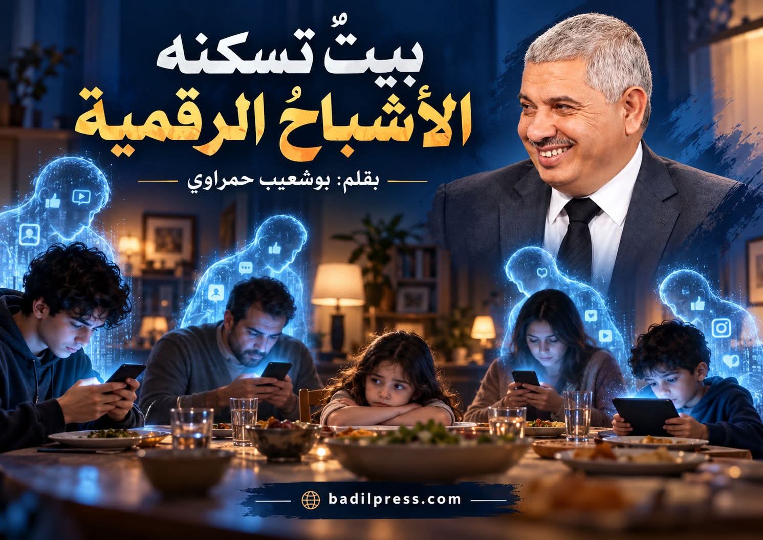 قصيدة بعنوان : بيت تسكنه الأشباح الرقمية