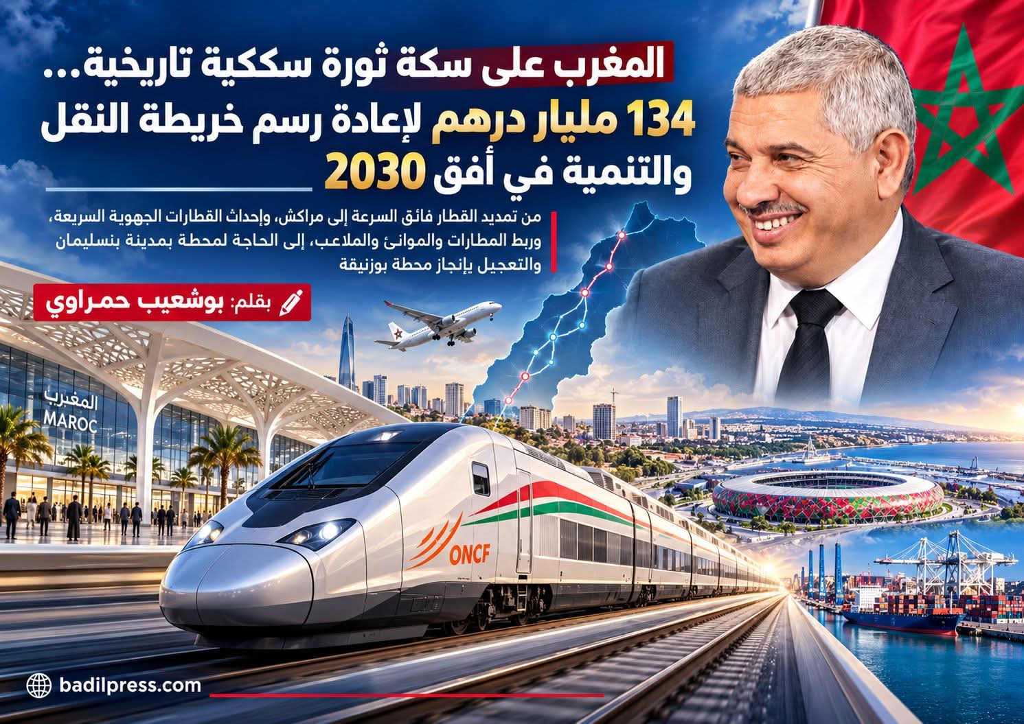 المغرب على سكة ثورة سككية تاريخية… 134 مليار درهم لإعادة رسم خريطة النقل والتنمية في أفق 2030